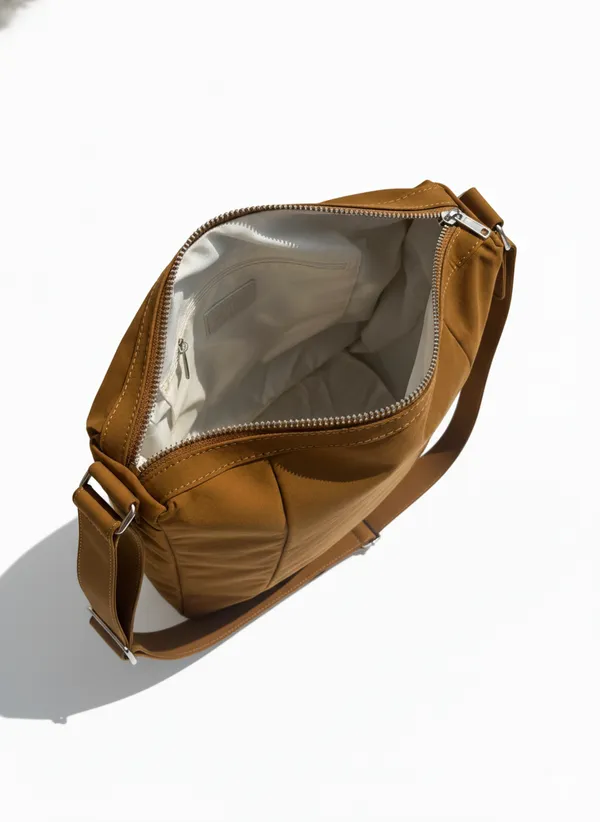 Stylish_Brown_Crossbody_Shoulder_Bag_for_Women_&_Men_|_Adjustable_Strap_|_Spacious_Zip_Closure_|_Lightweight_Everyday_Sling_Bag