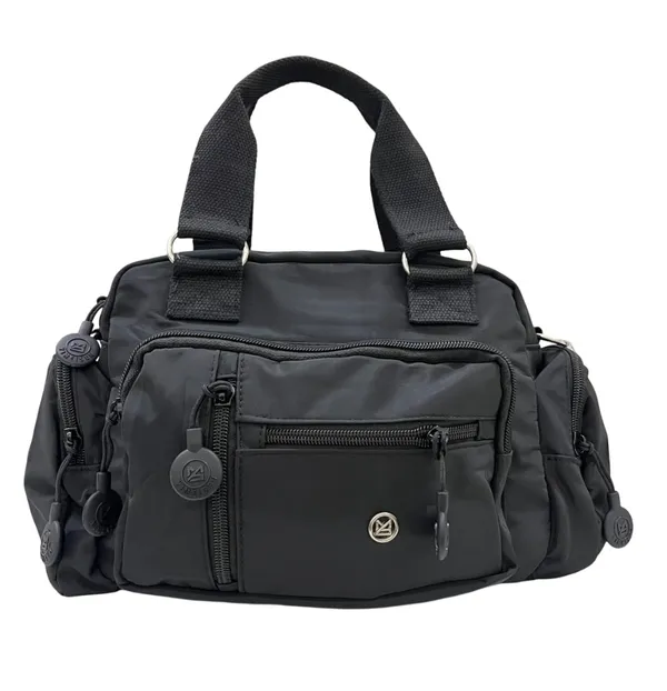 Women’s_Multi-Pocket_Nylon_Handbag_with_Detachable_Sling_Strap_|_Lightweight_Water-Resistant_Shoulder_Bag_for_Office,_Travel_&_Daily_Use_(Black)