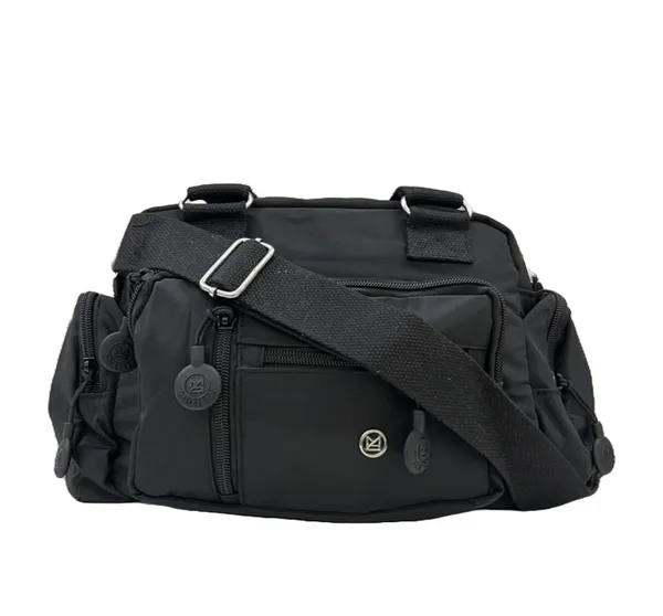 Women’s_Multi-Pocket_Nylon_Handbag_with_Detachable_Sling_Strap_|_Lightweight_Water-Resistant_Shoulder_Bag_for_Office,_Travel_&_Daily_Use_(Black)