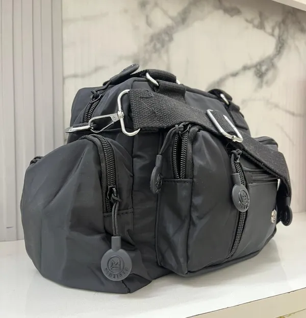 Women’s_Multi-Pocket_Nylon_Handbag_with_Detachable_Sling_Strap_|_Lightweight_Water-Resistant_Shoulder_Bag_for_Office,_Travel_&_Daily_Use_(Black)