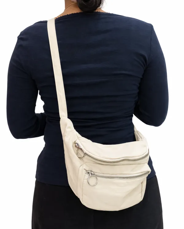 Unisex_Soft_Touch_Crossbody_Sling_Bag_–_Lightweight_Adjustable_Shoulder_Bag_with_Dual_Zipper_Pockets,_Compact_Everyday_Casual_Travel_Bag