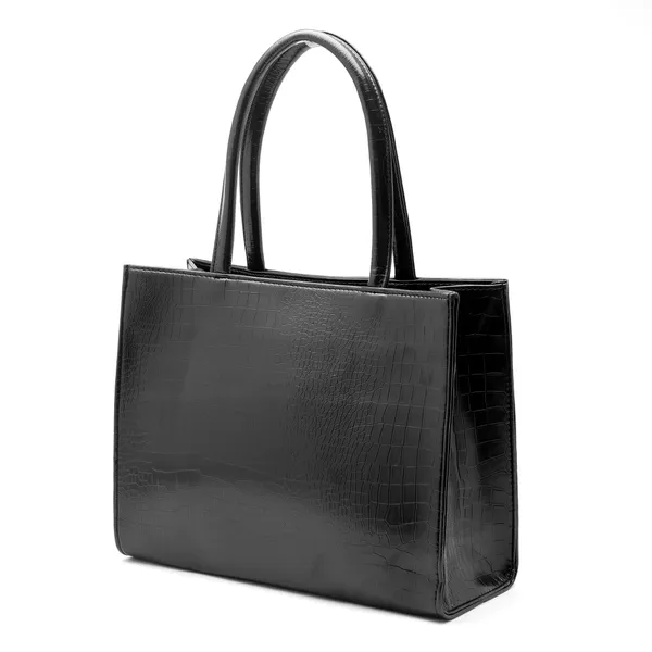 Women's_Black_Croc-Textured_Tote_Bag
