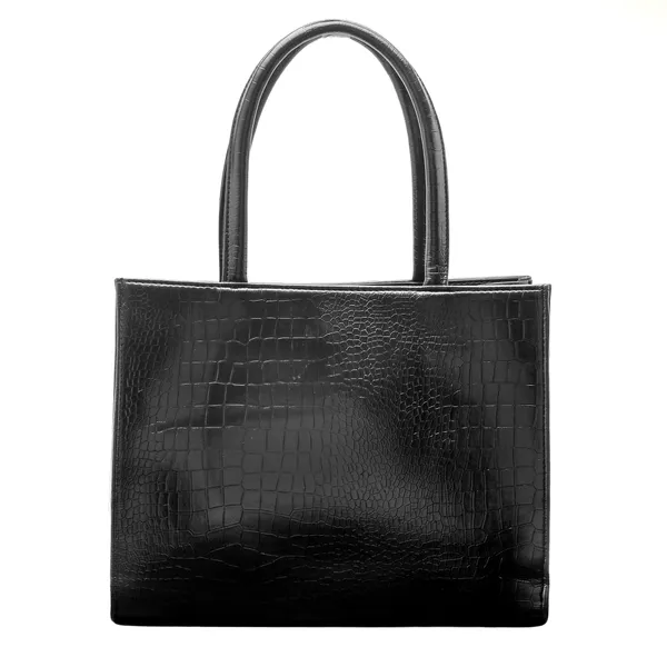 Women's_Black_Croc-Textured_Tote_Bag