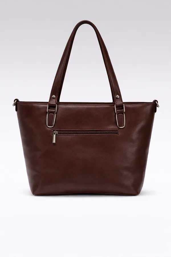 Women’s_Classic_Leather_Laptop_Tote_Bag_with_Detachable_Sling_Strap_–_Large_Office_Shoulder_Handbag_with_Zipper_&_Padded_Compartment