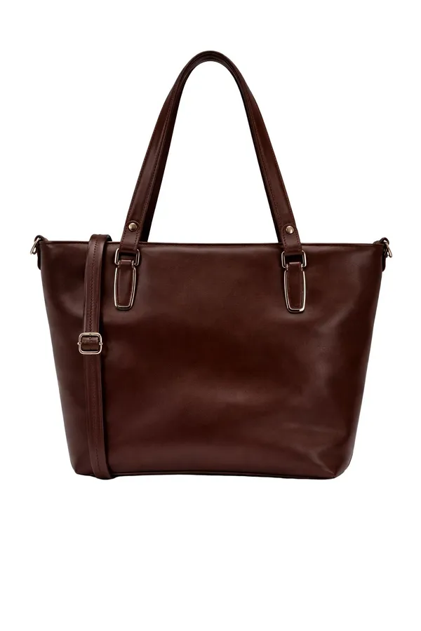 Women’s_Classic_Leather_Laptop_Tote_Bag_with_Detachable_Sling_Strap_–_Large_Office_Shoulder_Handbag_with_Zipper_&_Padded_Compartment