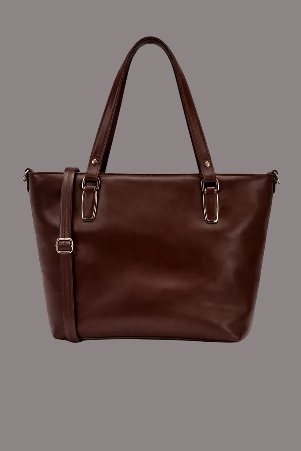 Women’s_Classic_Leather_Laptop_Tote_Bag_with_Detachable_Sling_Strap_–_Large_Office_Shoulder_Handbag_with_Zipper_&_Padded_Compartment
