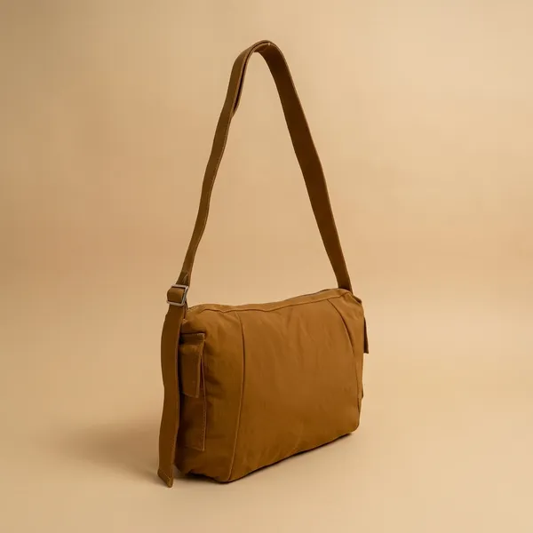 Stylish_Brown_Crossbody_Shoulder_Bag_for_Women_&_Men_|_Adjustable_Strap_|_Spacious_Zip_Closure_|_Lightweight_Everyday_Sling_Bag