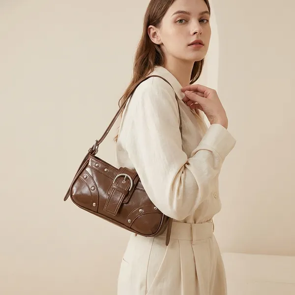 Women’s_Glossy_Faux_Leather_Baguette_Shoulder_Bag_|_Retro_Studded_Buckle_Sling_Bag_for_Girls_|_Trendy_Mini_Shoulder_Purse_for_Daily_Use,_Travel,_College_&_Parties