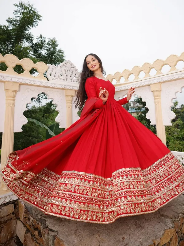Red_Satin_Premium_And_Fancy_Design_Anarkali_Gown_For_Women