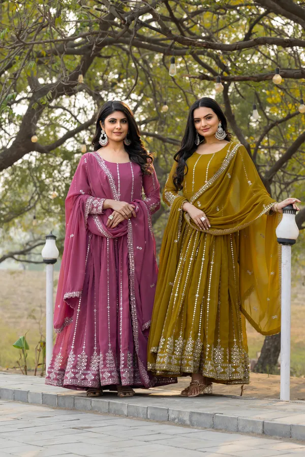 Pink_And_Light_Brown_Georgette_Premium_And_Fancy_Design_Anarkali_Gown_Set_For_Women_(Pack_Of_2)