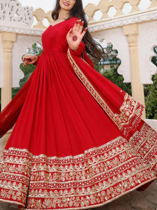 Red_Satin_Premium_And_Fancy_Design_Anarkali_Gown_For_Women