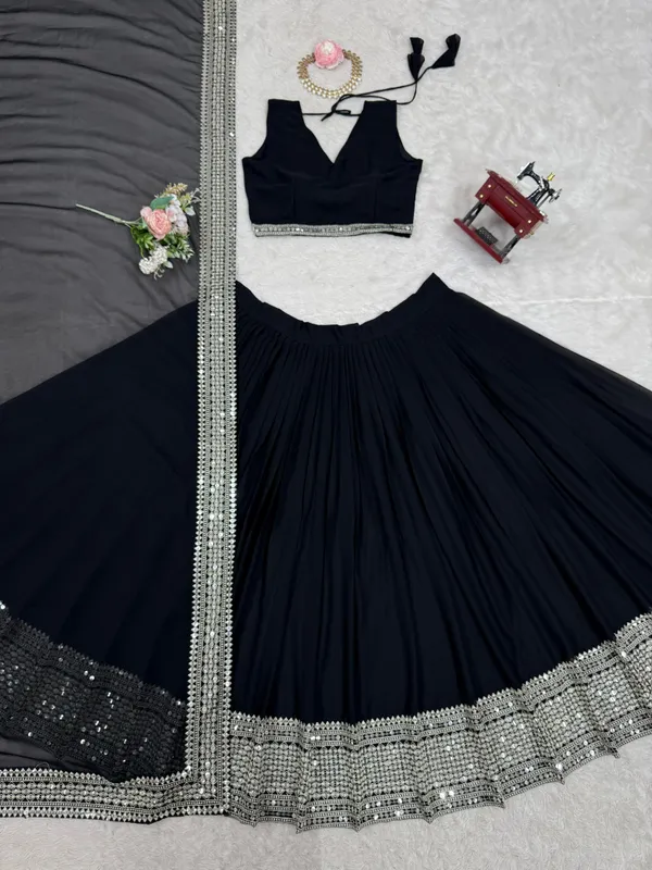 Black_Velvet_And_Silk_Blend_Premium_And_Fancy_Design_Lehenga_Set_For_Women