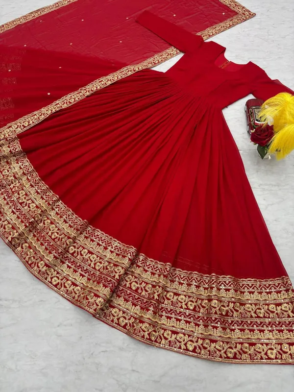 Red_Satin_Premium_And_Fancy_Design_Anarkali_Gown_For_Women