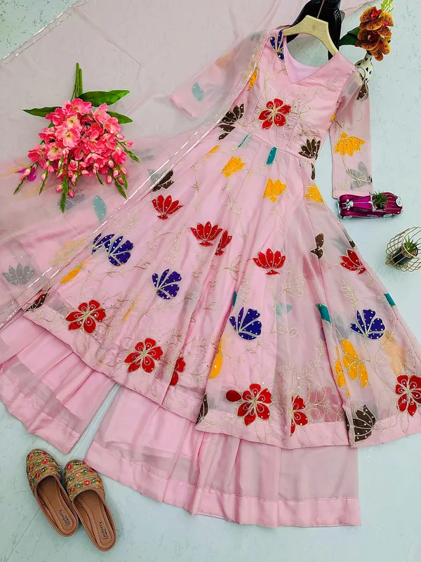 Pink_Georgette_Premium_And_Fancy_Design_Anarkali_Suit_Set_For_Women