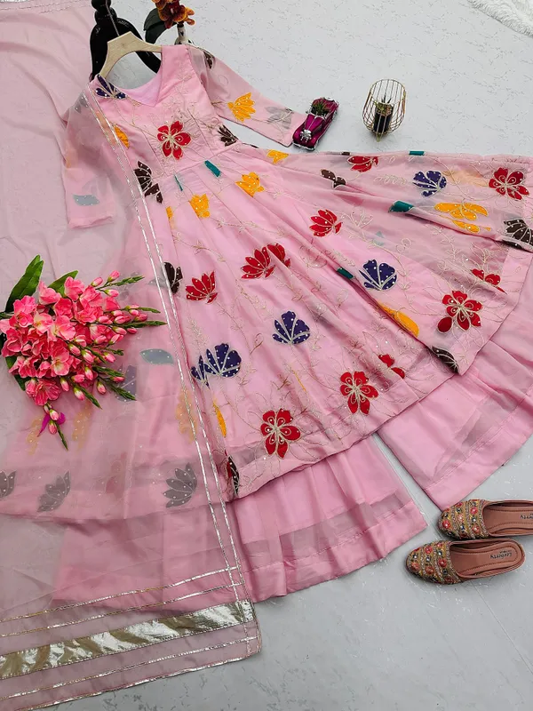 Pink_Georgette_Premium_And_Fancy_Design_Anarkali_Suit_Set_For_Women