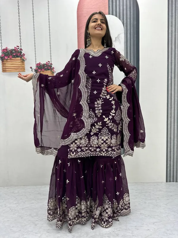 Wine_fox_Georgette_Sharara__For_women