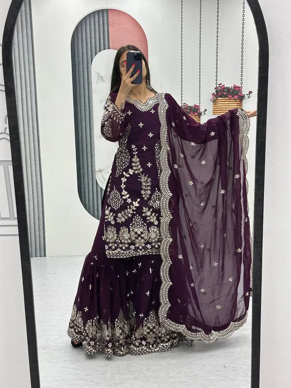 Wine_fox_Georgette_Sharara__For_women