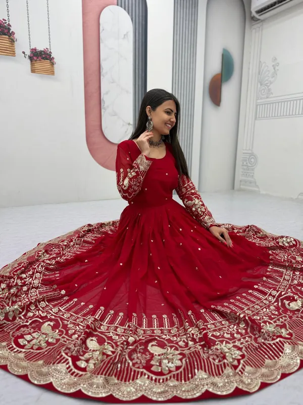 Red_Fox_Georgette_Gowns_For_women