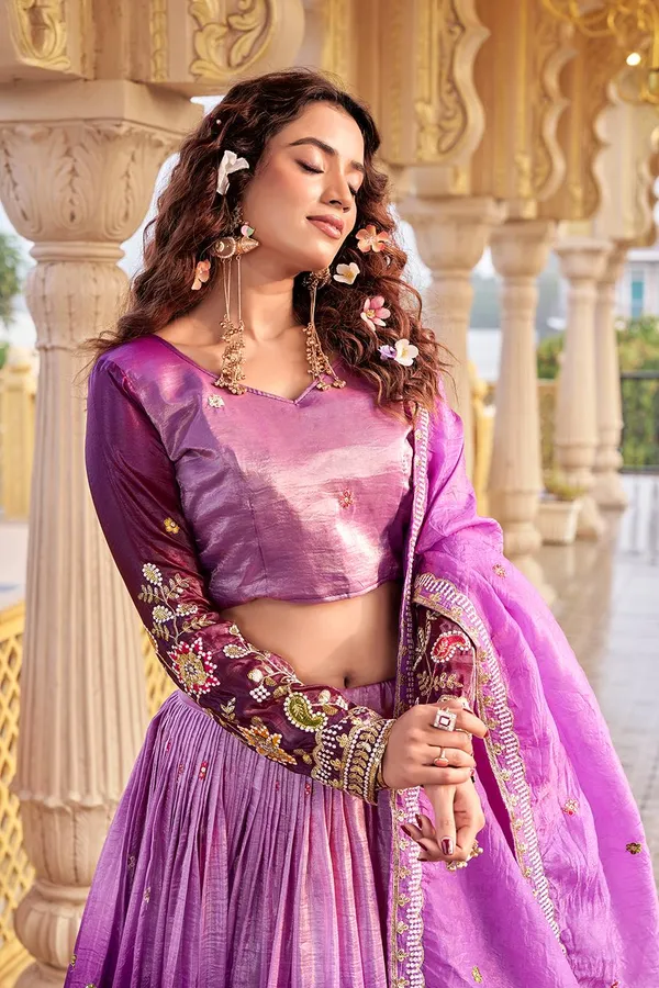 Pink_Pure_Gold_crush_Lehenga_Choli_For_women