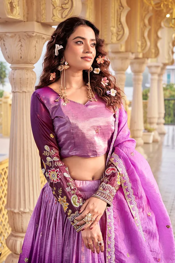 Pink_Pure_Gold_crush_Lehenga_Choli_For_women