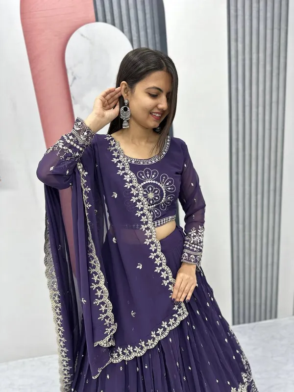 Purple_Heavy_Fox_Georgette_Lehenga_Choli_For_women