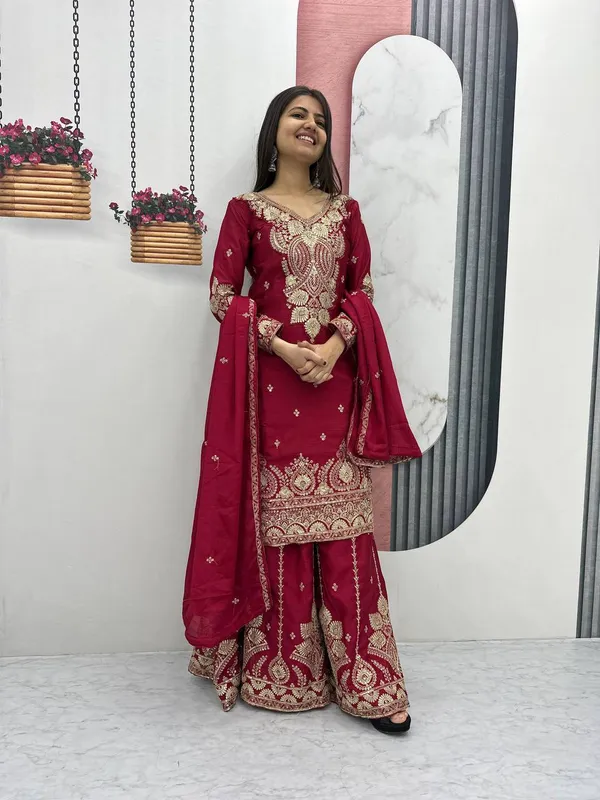 Red_Chinon_Sharara__For_women