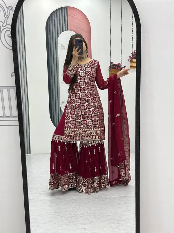 Red_fox_Georgette_Sharara__For_women