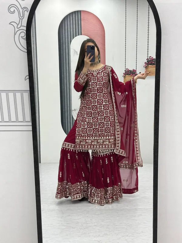Red_fox_Georgette_Sharara__For_women