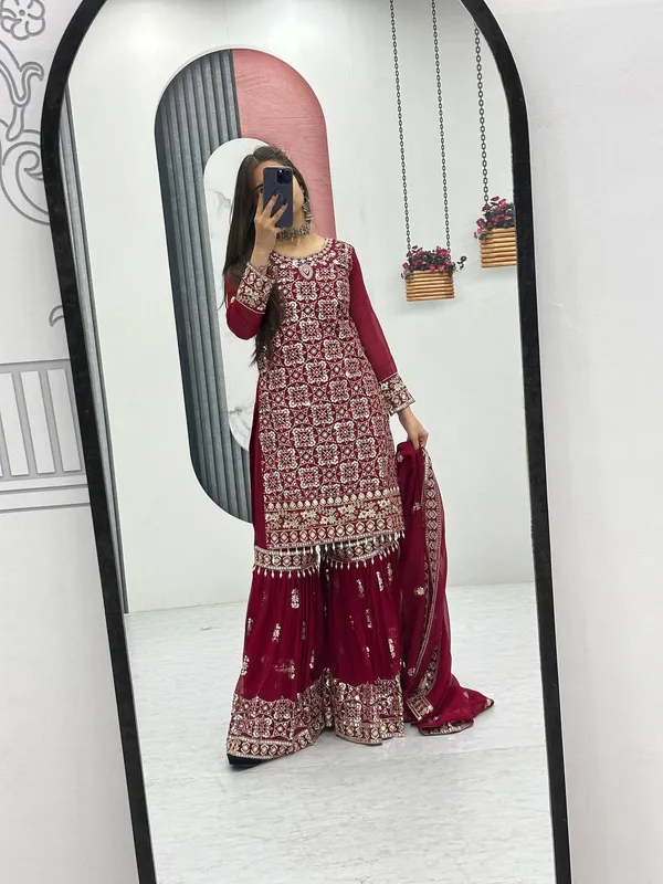 Red_fox_Georgette_Sharara__For_women