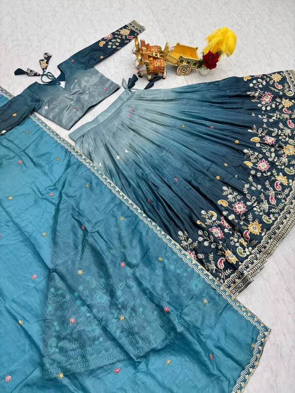 Blue_Pure_Gold_Crush_Lehenga_Choli_For_women