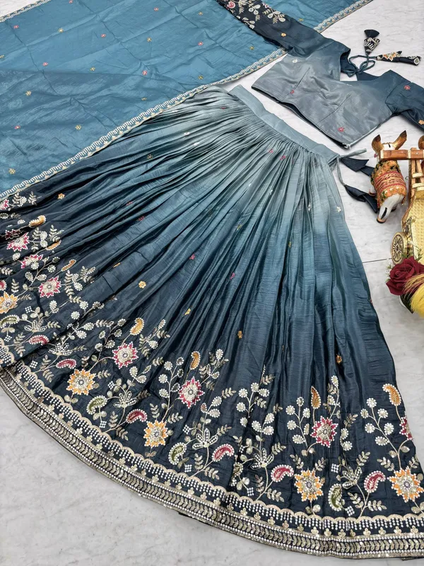 Blue_Pure_Gold_Crush_Lehenga_Choli_For_women