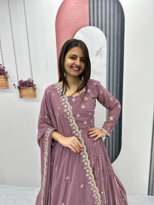 Onion_Fox_Georgette_Gowns_For_women