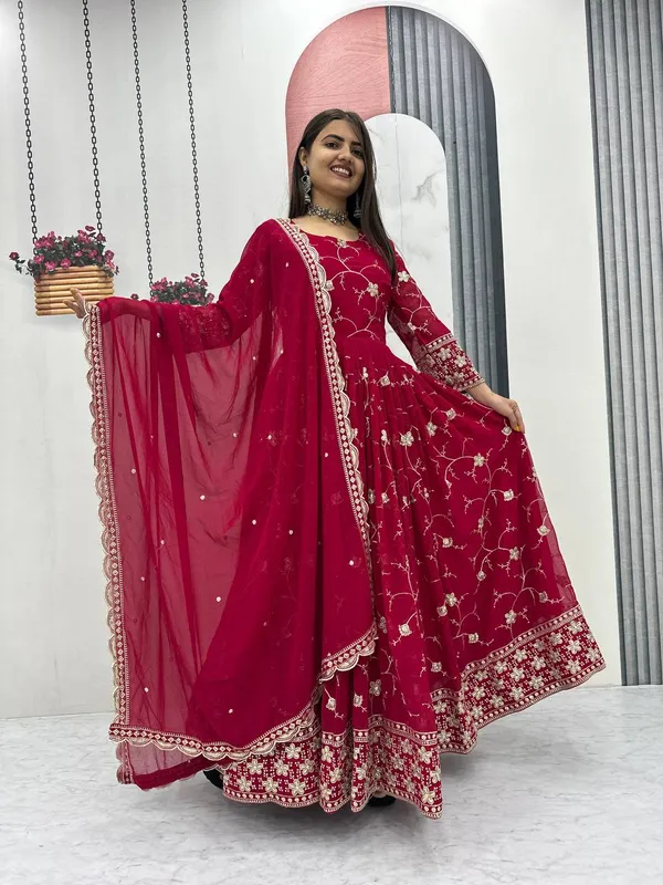 Red_Fox_Georgette_Gowns_For_women