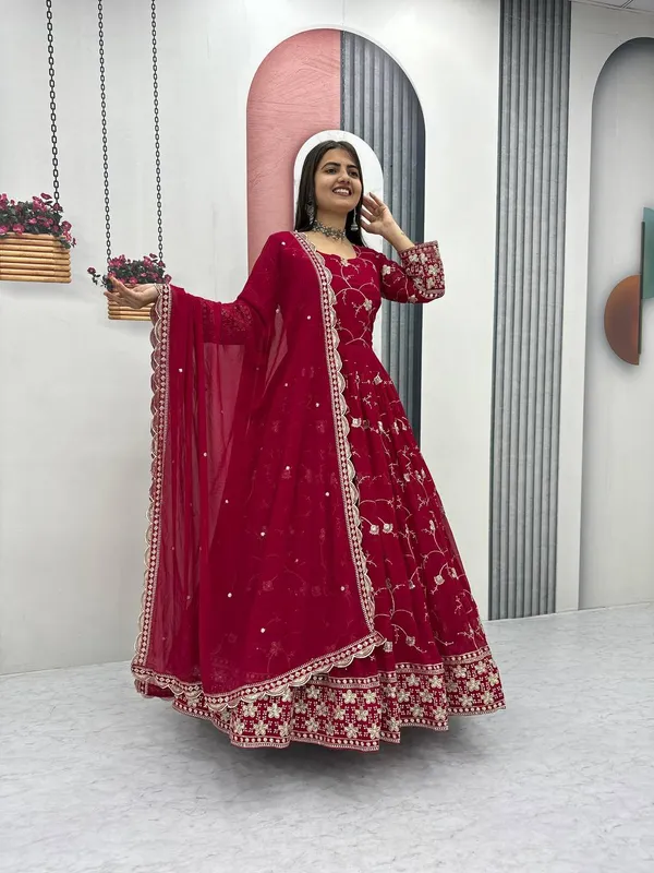 Red_Fox_Georgette_Gowns_For_women