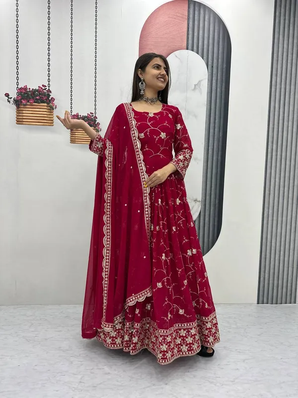 Red_Fox_Georgette_Gowns_For_women