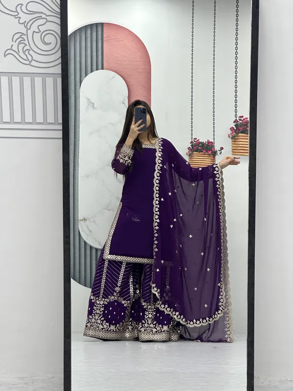 Blue_Heavy_Fox_Georgette_Sharara__For_women