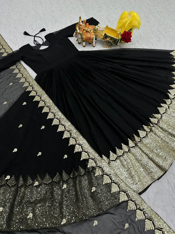 Black_Fox_Georgette_Gowns_For_women
