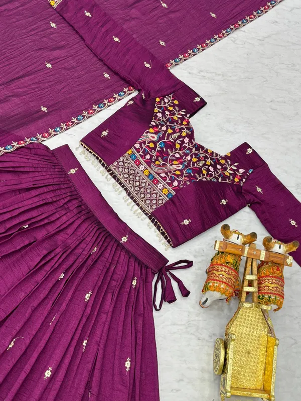 Pink_Pure_Vichitra_silk_Lehenga_Choli_For_women