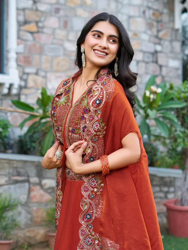Orange__Pure_Fendy_silk_Lehenga_Choli_For_women