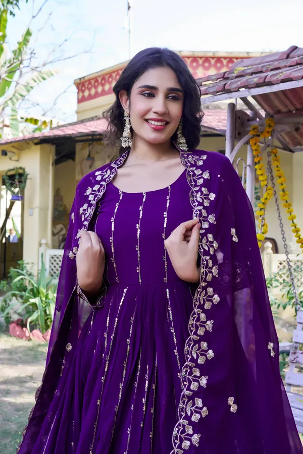 Blue_Pure_Vichitra_Gowns_For_women