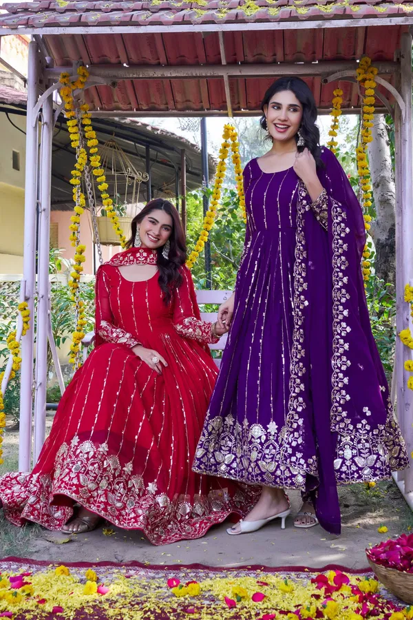 Blue_Pure_Vichitra_Gowns_For_women