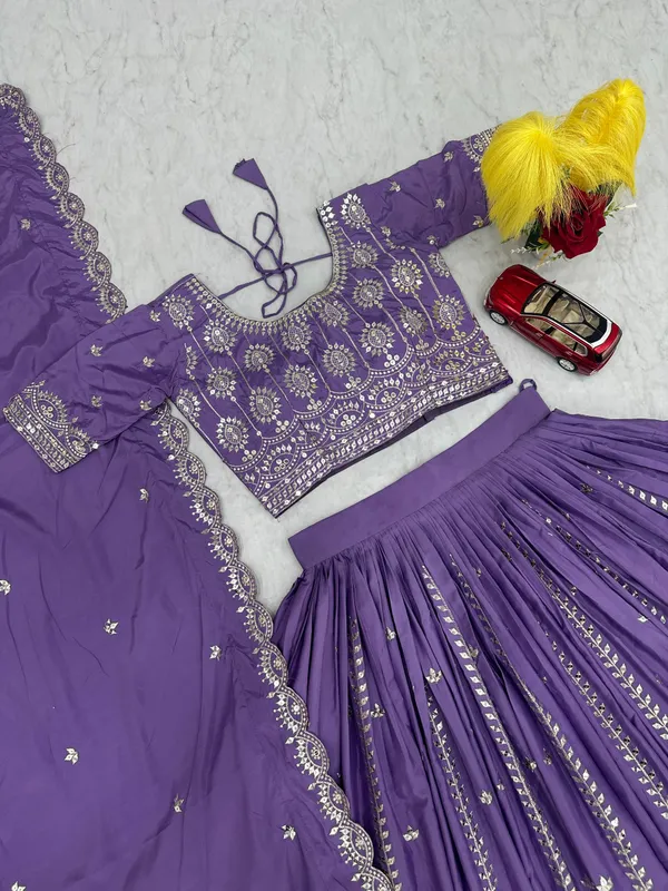 Purple_pure_Crep_silk_Lehenga_Choli_For_women