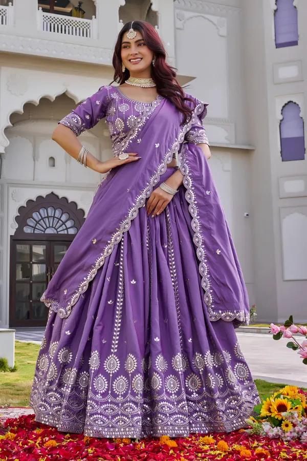 Purple_pure_Crep_silk_Lehenga_Choli_For_women