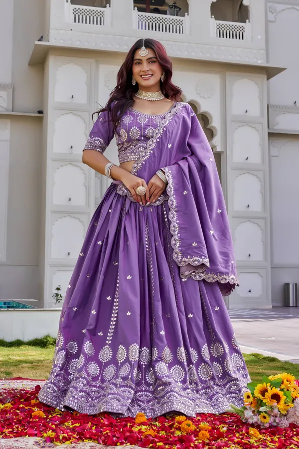Purple_pure_Crep_silk_Lehenga_Choli_For_women