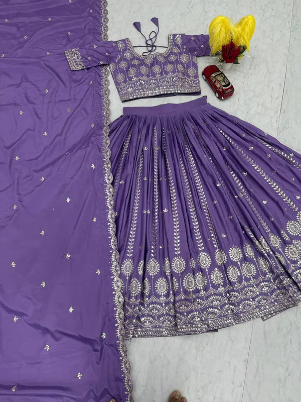Purple_pure_Crep_silk_Lehenga_Choli_For_women