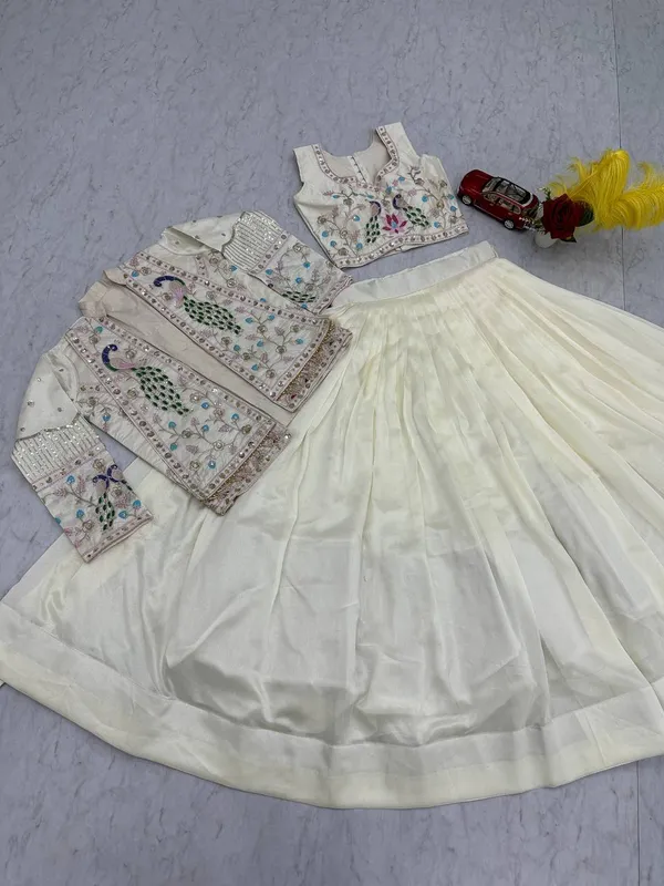 White_Vichitra_silk_Lehenga_Choli_For_women