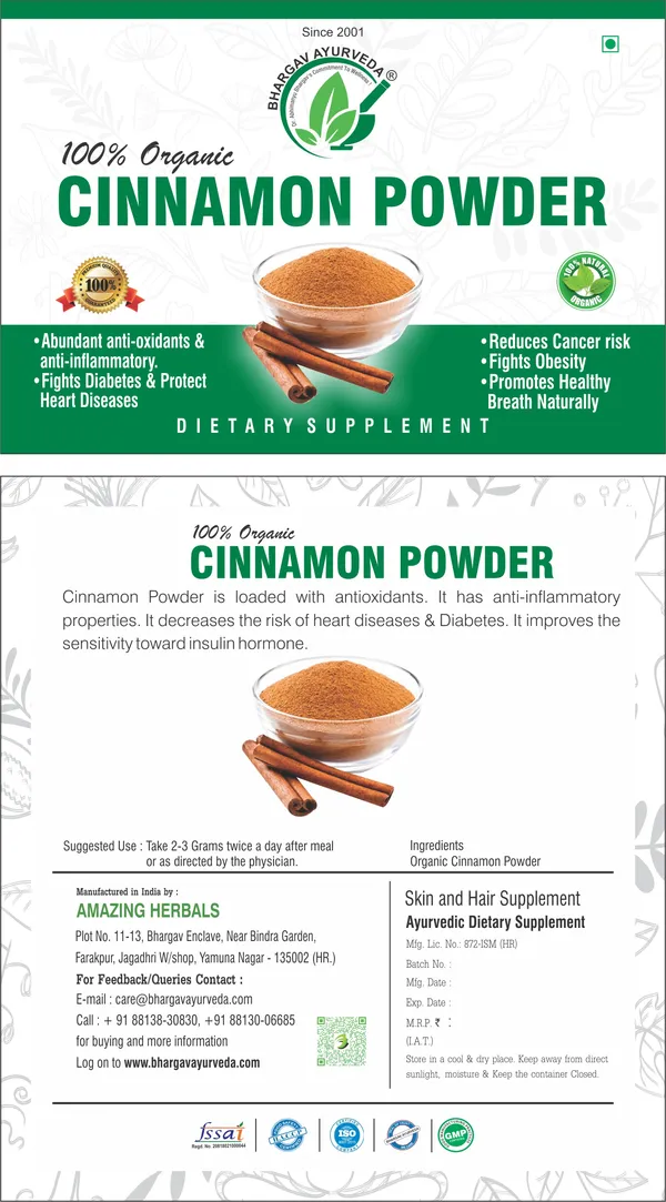 Dr.Bhargava'S_I_Indigenous_Cinnamon_Powder_I_Antioxidants_I_Anti-Inflammatory_I_Diabetes_I_Sensitivity_Toward_Insulin_Hormone_I_100_Gm