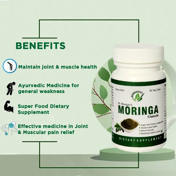 Dr.Bhargav’S_I_Moringa_Capsules_|_Maintain_Joint_I_Muscle_Health_|_Vitamin_I_Minerals_|_Dietary_Supplement_|_General_Weakness|_Tonic_|_Immunity_Booster_|Joint_I_Muscular_Pain_Relief_|_60_Capsules