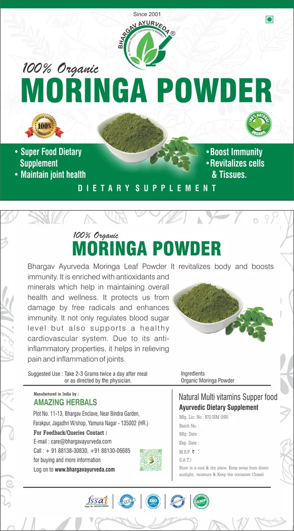 Dr.Bhargav’S_I_Moringa_Powder_|_Moringa_Capsules_|_Maintain_Joint_Muscle_Health_|_Vitamin_I_Minerals_|_Dietary_Supplement_|_General_Weakness_I_Immunity_Booster_|Joint_I_Muscular_Pain_Relief_|100_Gm
