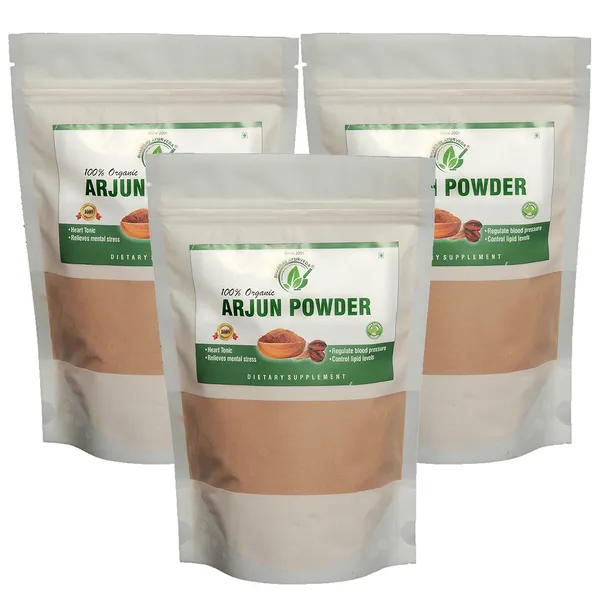 Dr.Bhargav’S_I_Arjun_Powder_|_Heart_Tonic_|_Relieves_Mental_Stress_|_Regulate_Blood_Pressure_|_Control_Lipid_Levels_|Arjun_Kheer_Pak_Ingredient_I_Natural_Organic|100_Gm_I_Pack_Of_3